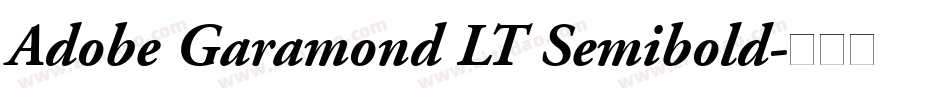 Adobe Garamond LT Semibold字体转换